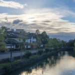 大雨の被害から明けた倉敷美観地区の晴れ間