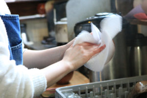 カフェ有鄰庵の仕事風景
