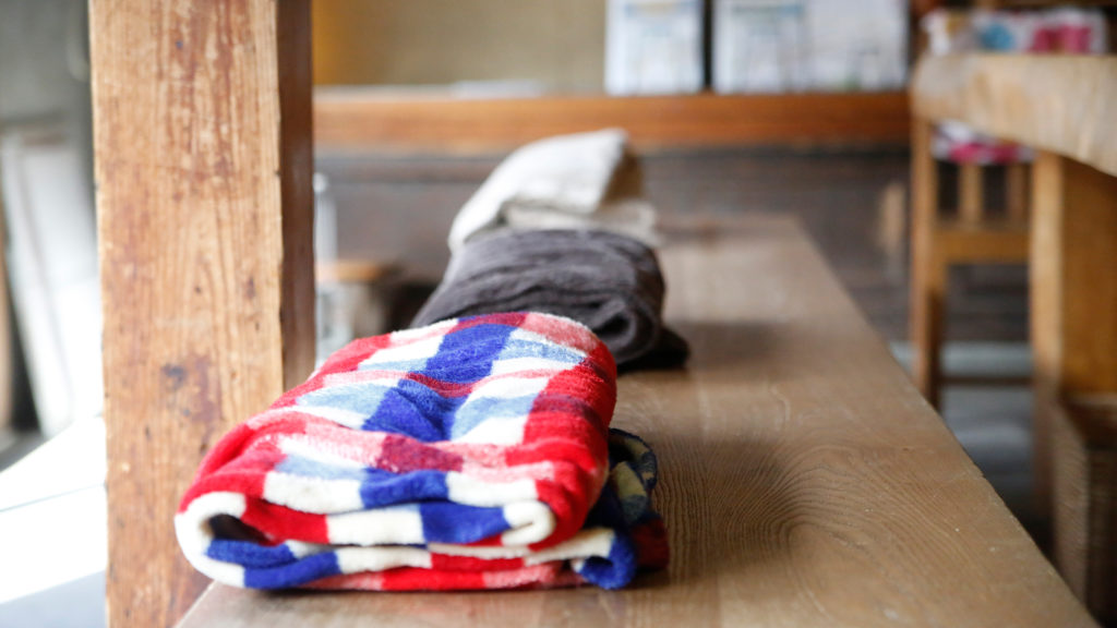 『有鄰庵』の長椅子