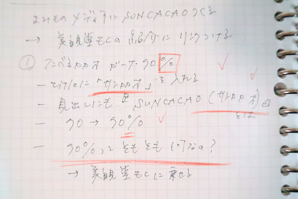 サンカカオのメモ