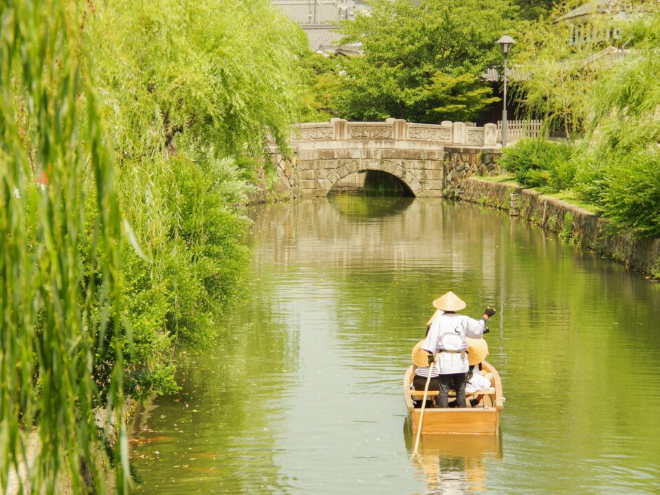 倉敷美観地区、倉敷川の川舟